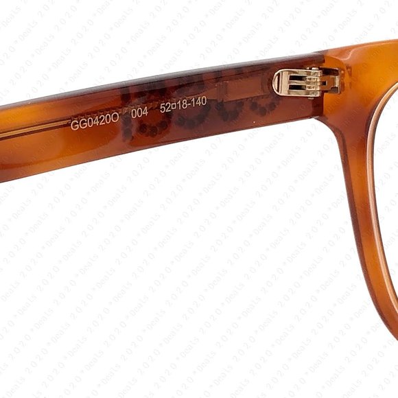 New GUCCI Women’s GG0420O 004 52mm Havana Eyeglasses - Picture 11 of 11